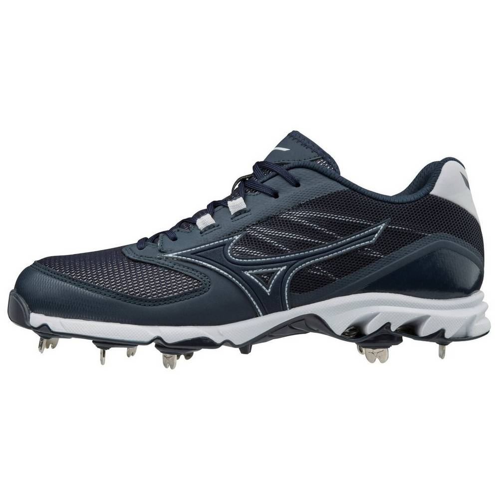 Scarpe Baseball Mizuno 9-Spike Dominant 2 Basse Metal Uomo - Blu Marino/Bianche - 34058-HMFL